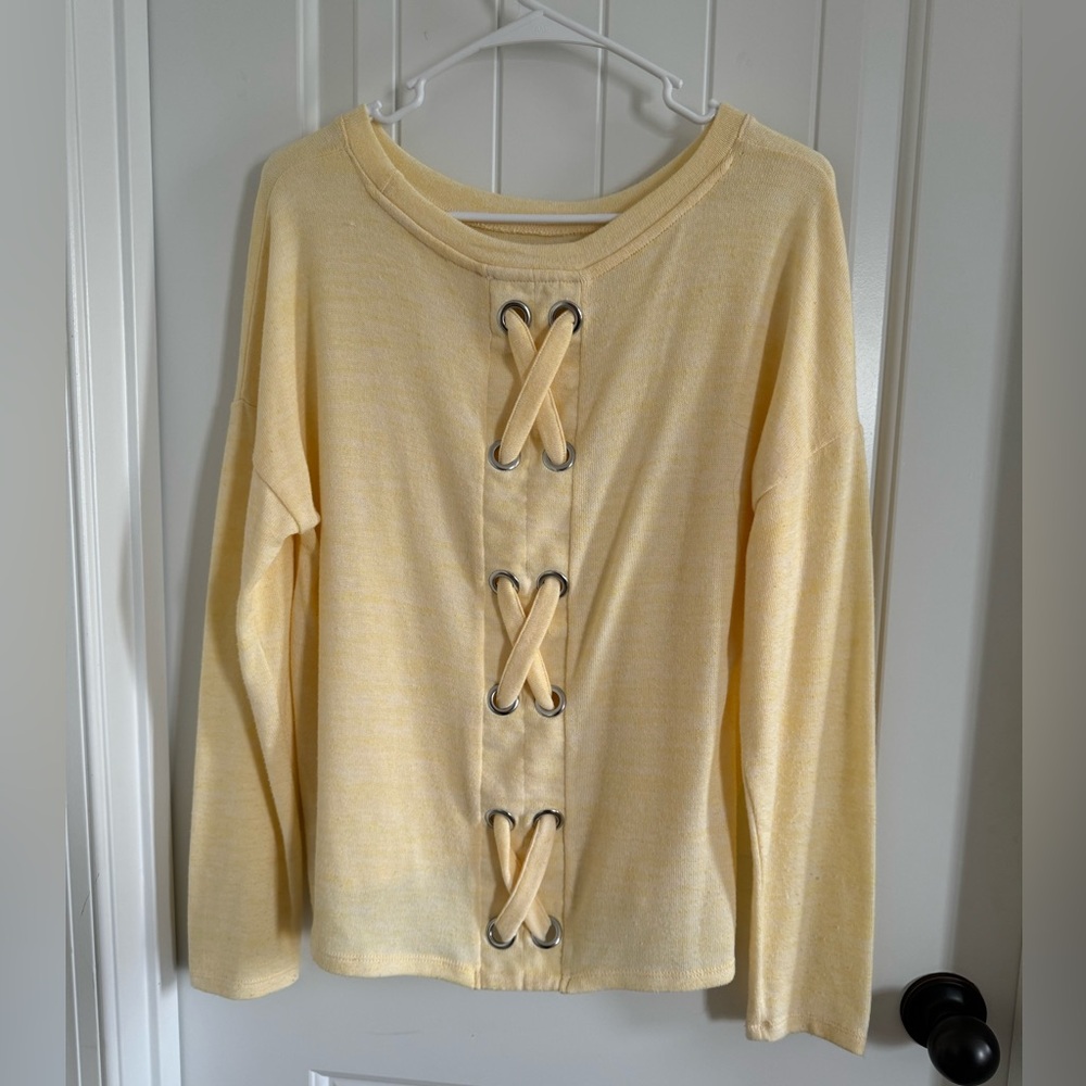 Pink Rose Yellow Top - Picture 2 of 3